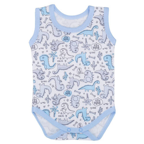 Body niemowlęce ramiączkach Dinusie Martex niebieski