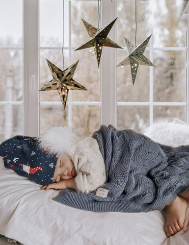 Kocyk WAVES eco cotton Denim Yosoy 