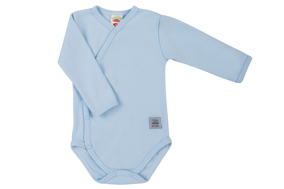 Body baby z długim rękawem  "Unitone Blue" Makoma niebieski 