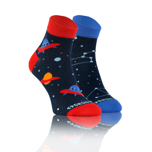 Planety Skarpety krótkie finest cotton dwie różne Sesto Senso granatowy