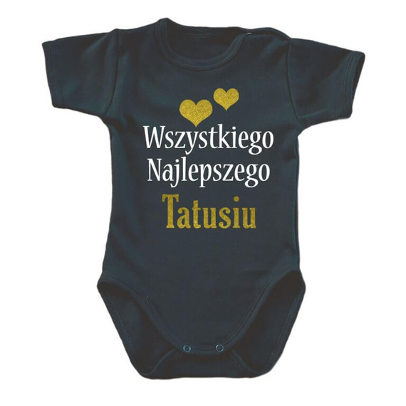 Body krótki rękaw "Wszystkiego najlepszego TATUSIU" Moocha biały