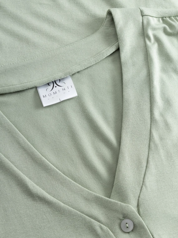 Piżama rozpinana Pure Harmony Momenti Per Me mint