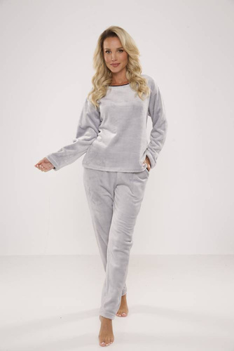 Piżama damska 669 Soft De Lafense - szary