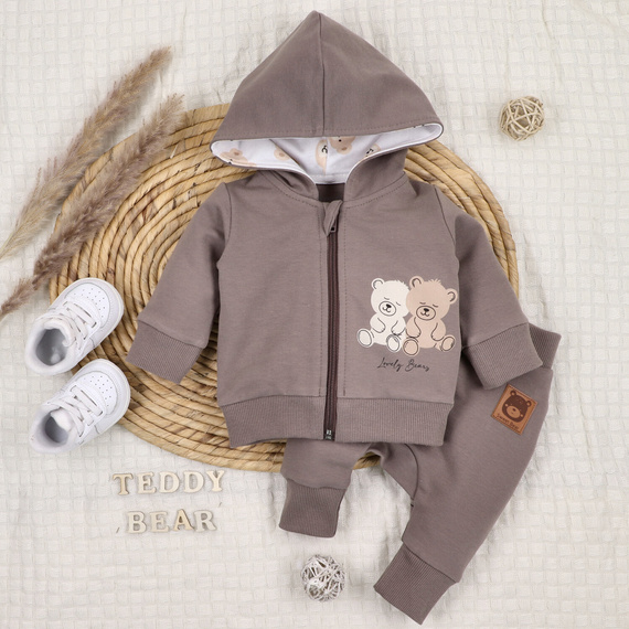 Spodnie dresowe z bawełny organicznej Sweet Bear Nini beżowy