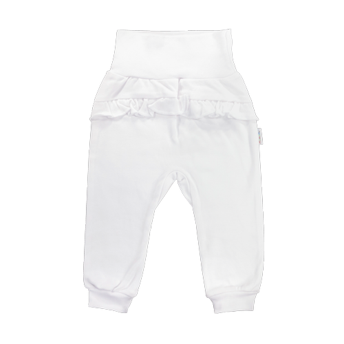 Spodenki dziewczęce z falbanką SPF002 Basic Mamatti - biały