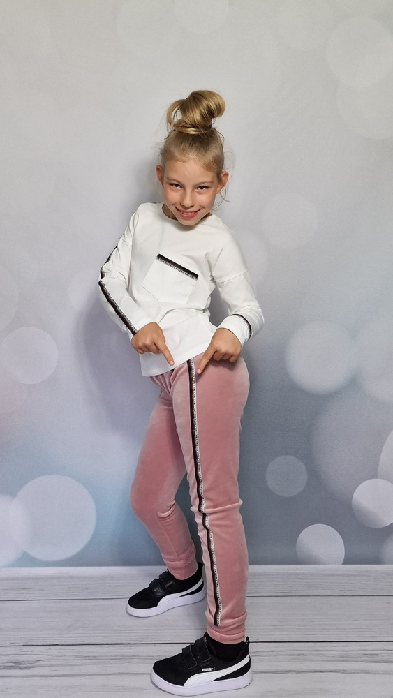 Bluzka z długim rękawem Nice Bambarillo ecru-czarny