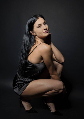 Karen Komplet piżamka damska satyna DKaren - czarny