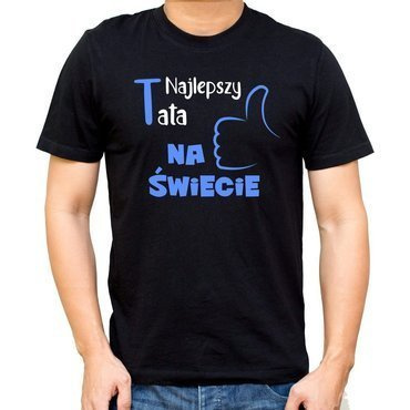 "Najlepszy tata na świecie"  koszulka dla taty Moocha czarny