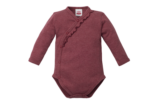 Body kopertowe z długim rękawem "ROSES B" Makoma bordowy 