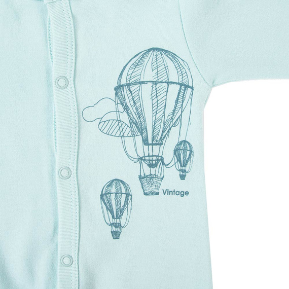 Pajac dla chłopca Balloons Eevi - jasny turkus