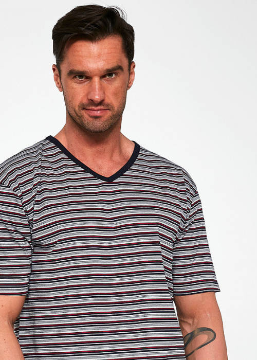 Piżama męska 330/17 Various Cornette - szary-granatowy