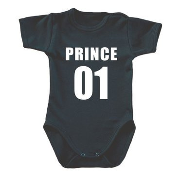 "Prince książę 01" body krótki rękaw Moocha czarny