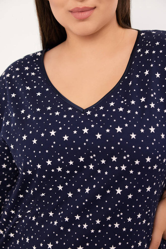 Koszula nocna z rękawem 3/4 Libra Italian Fashion - druk