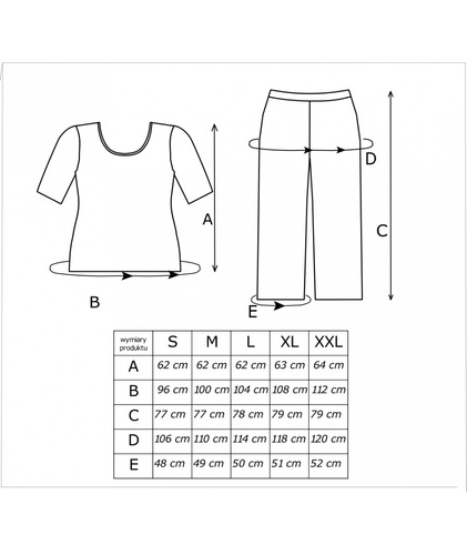 Piżama damska  Fiorella  3/4 Donna fioletowa