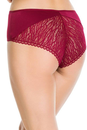 Figi damskie pełne 19122 Dots Mediolano bordowy 