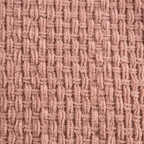 Koc tkany narzuta z frędzlami Suzi Eurofirany różowy  