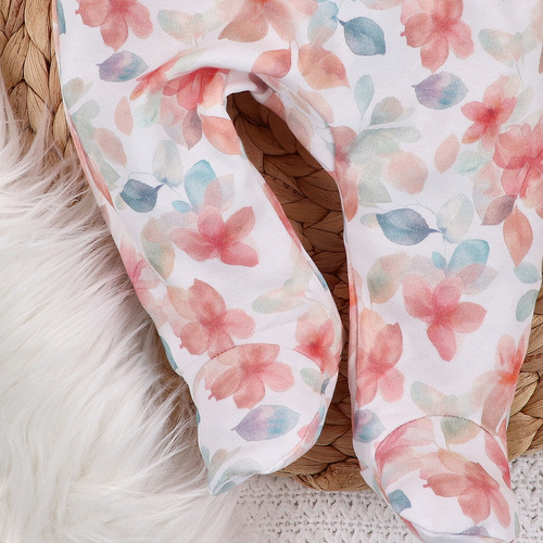 Półśpiochy z bawełny organicznej  Kolorowe kwiatki Nini druk