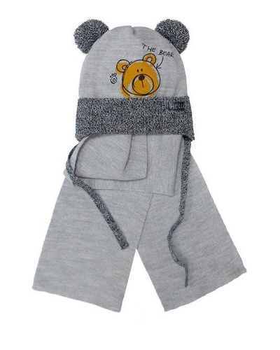 42-447 Komplet Czapka+ szalik dziecięca AJS mix-kolor