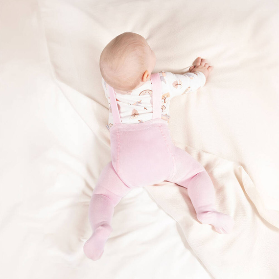 Rajstopy bambusowe z szelkami 141600 Nicol - różowy