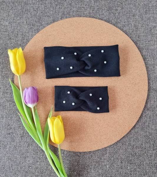 Damska opaska na głowę 16KC Marija - czarny