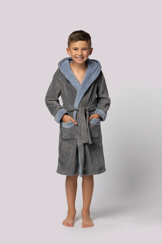 Delfino Szlafrok dziecięcy Kids Envie blue/grey