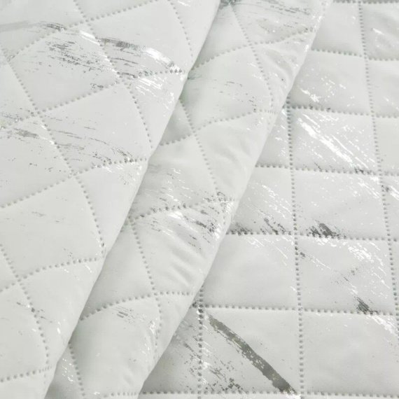 Narzuta dekoracyjna Blink 1 Design91 biały/srebrny