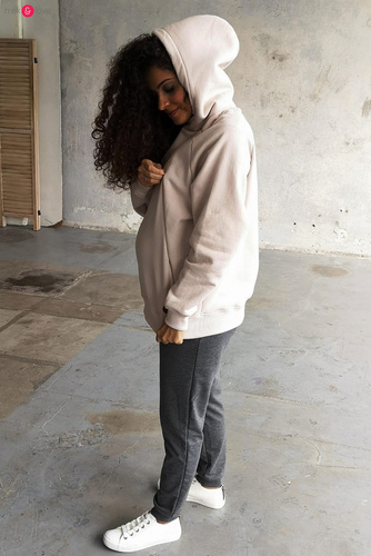 Bluza do karmienia Motherhood Milk&Love oversize jasny beż