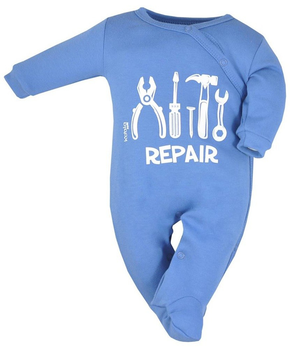 Pajac niemowlęcy "NARZĘDZIA" Koala- pomarańczowy