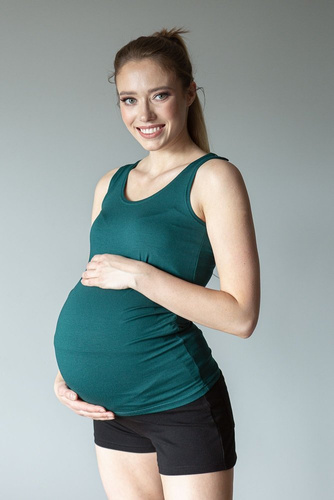  Top damski z wiskozy 022 MIRACLE-butelkowa zieleń