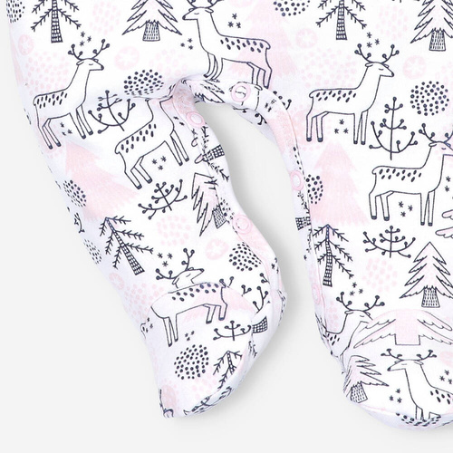 Śpiochy z bawełny organicznej Jelonki Nini druk