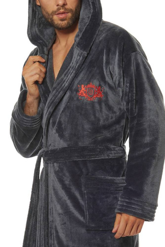 Szlafrok Męski 2110 Costa L&L- szary