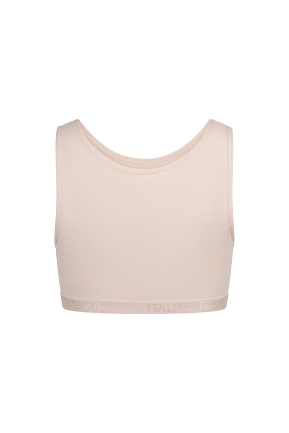 Stanik dziewczęcy, szerokie ramiączko Nikola Italian Fashion- puder