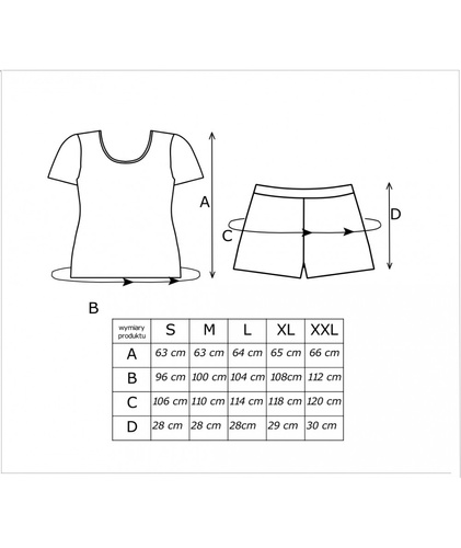 Piżama damska Cherry Short Donna - różowy