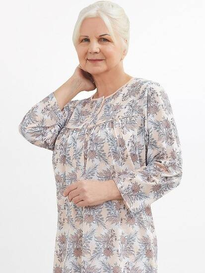 Koszula nocna damska Bogna 204 ll Martel - morelowy biały 14