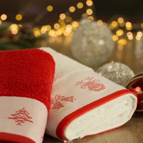 Ręcznik świąteczny renifery Noel Eurofirany biały