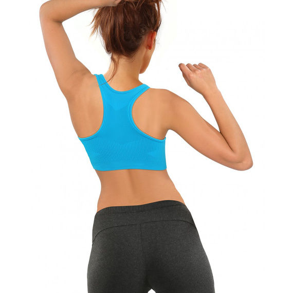 Biustonosz sportowy top CL14 Sesto Senzo turkusowy