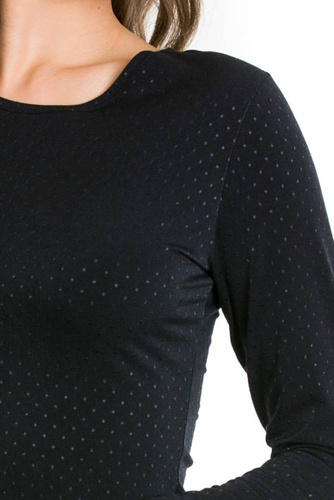 Bluzka damska długi rękaw Dotsy Mediolano czarny