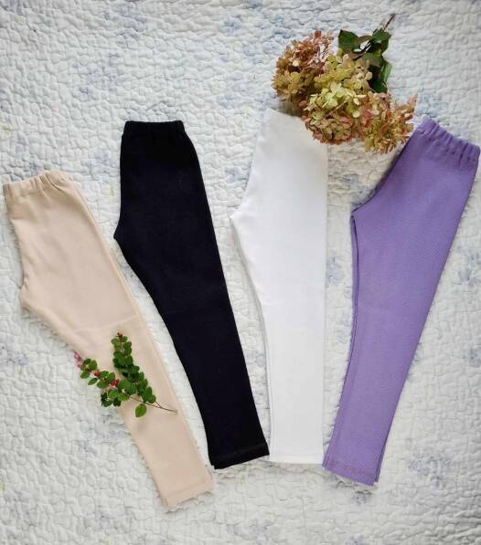 Legginsy prążek 3111P Marija - fiolet