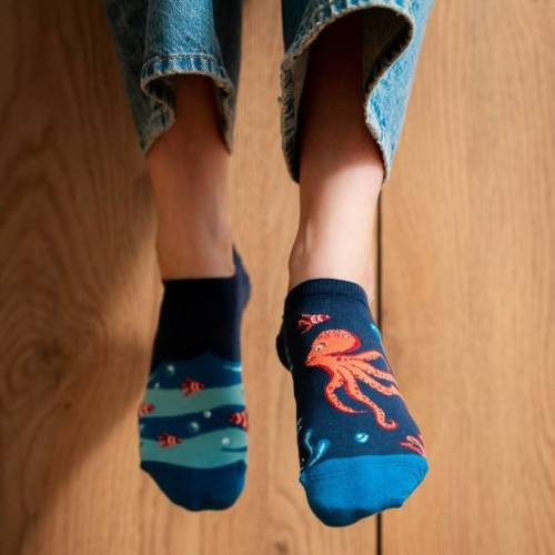 Skarpety męskie Asymetryczne 009 More - 015 granatowy ciemny