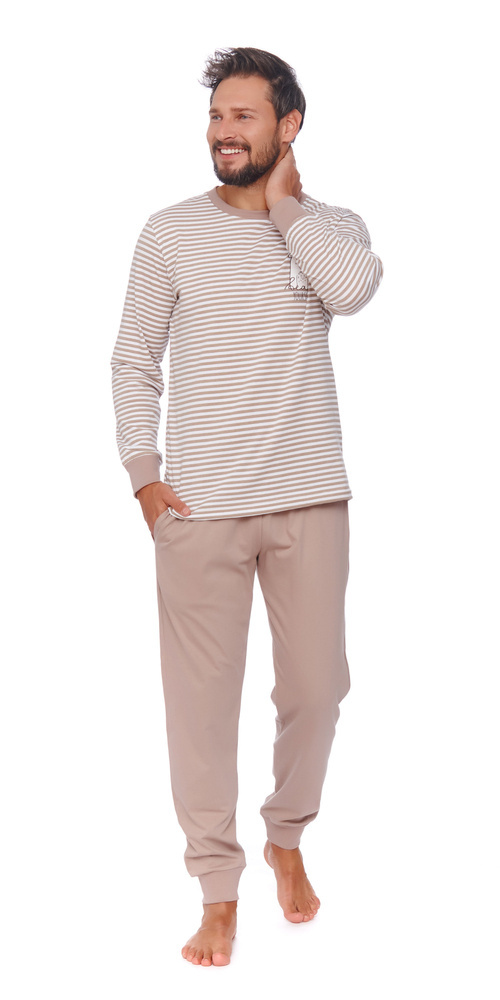 PMB.4530 "Bear" Piżama Męska Doctor Nap - beige