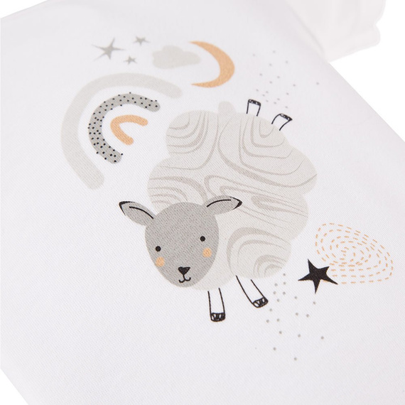 Body z krótkim rękawem Mellow Ewa Klucze - biały