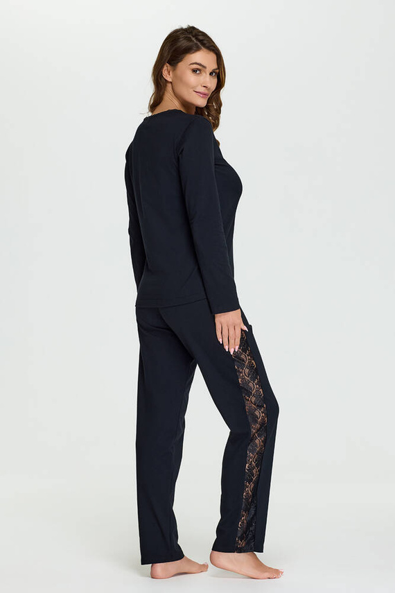 Piżama damska z koronką 20 Bonamera czarny