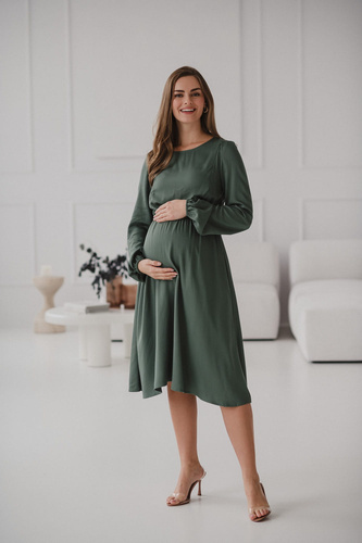 Sukienka ciążowa i do karmienia Lovely Dress Midi Milk&Love miętowy