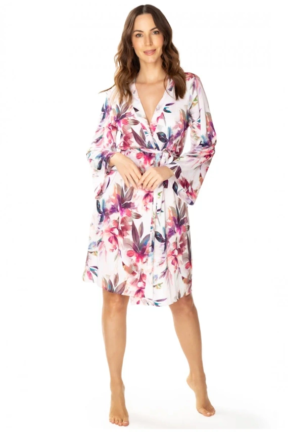 Szlafrok peniuar 86663 Larisa Mewa kwiaty