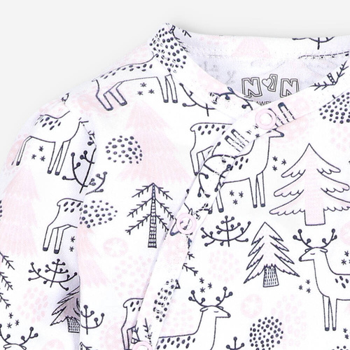 Body kopertowe z bawełny organicznej Jelonki Nini druk