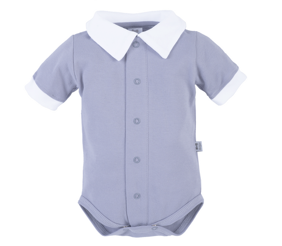 Body z krótkim rękawem 045KR Little Gentleman Marija - szary