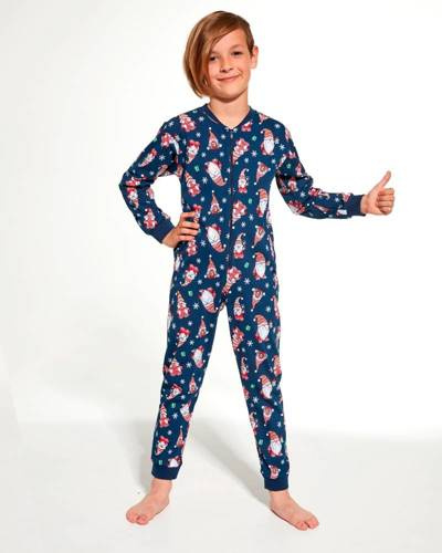 Piżama Chłopięca Kombinezon 185,186/138 Gnomes 2 Cornette - granatowy