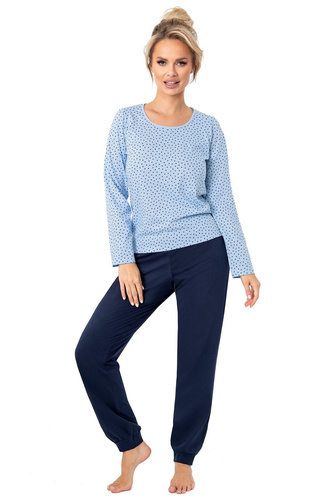 Donna Star Long – piżama damska bawełniana, długi rękaw, praktyczne opakowanie