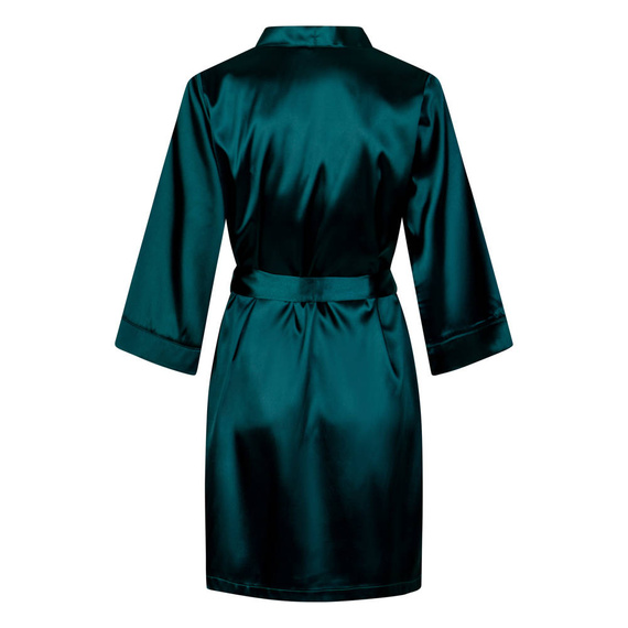 Szlafrok damski satynowy Vesna ByShelly - butelkowy zielony