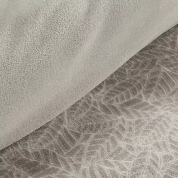 Pościel welurowa liście Flano 3 Eurofirany beżowy